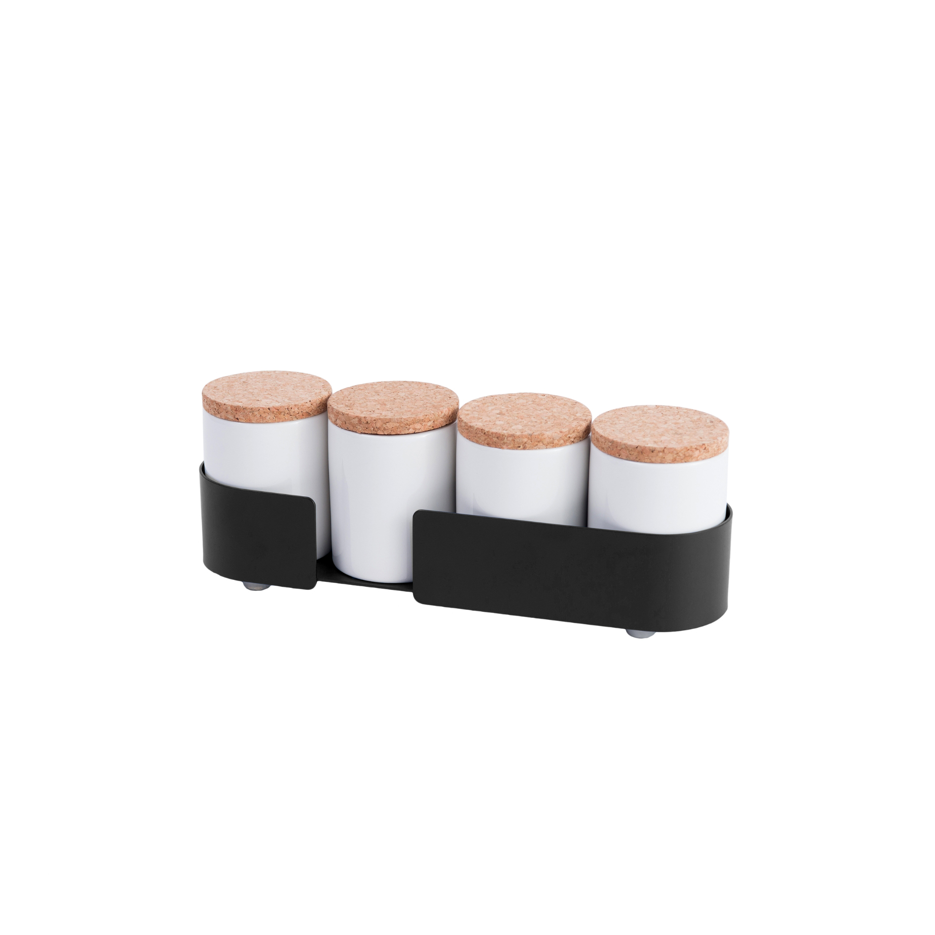 BIG HUG Spice jar set - Black (8 pcs.)
